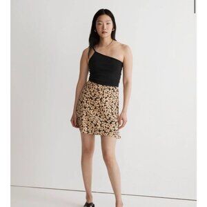 Madewell Layton Mini Slip Skirt 6 / S Bonsai Bloom Floral Pull On Chiffon